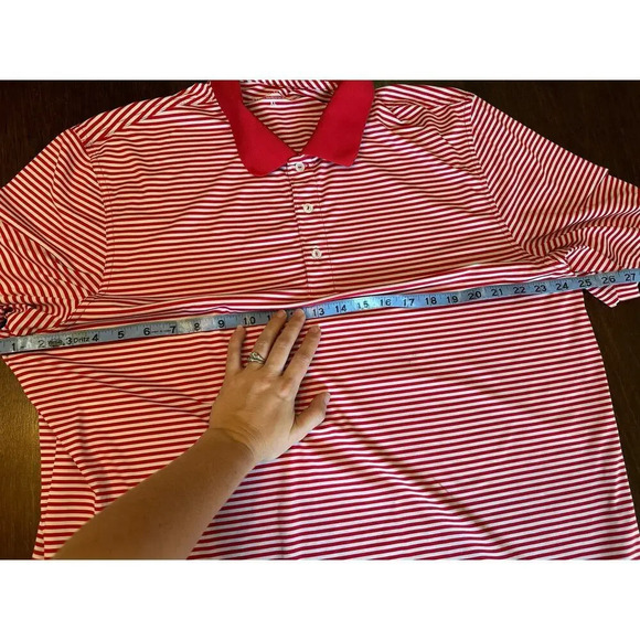Vineyard Vines Performance Polo Shirt Men’s XL Red White Striped Preppy Academia - Picture 4 of 8